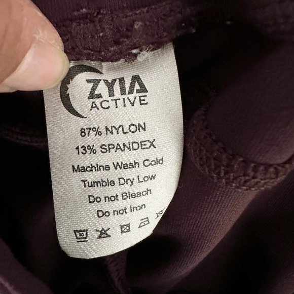 Zyia Burgundy Purple Unwind Ankle Cinched Stretch Waist Joggers Large - Picture 12 of 12